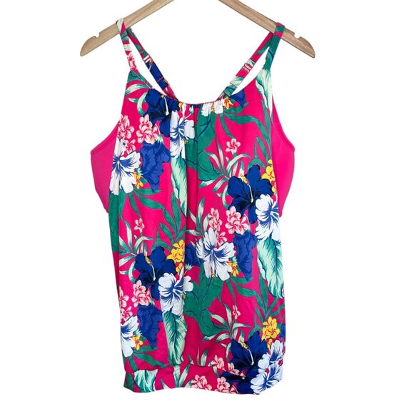 Lane Bryant Other - Cacique Lane Bryant Womens Floral Tankini Swimsuit Top Plus Size 20
